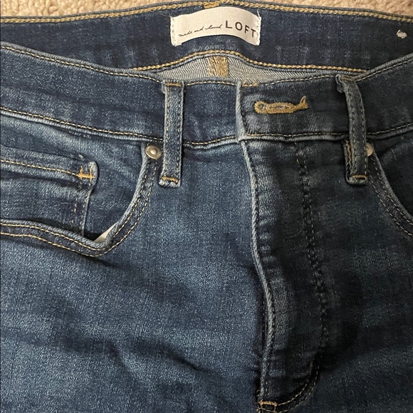 LOFT Dark Blue Flare Jeans - Picture 2 of 4